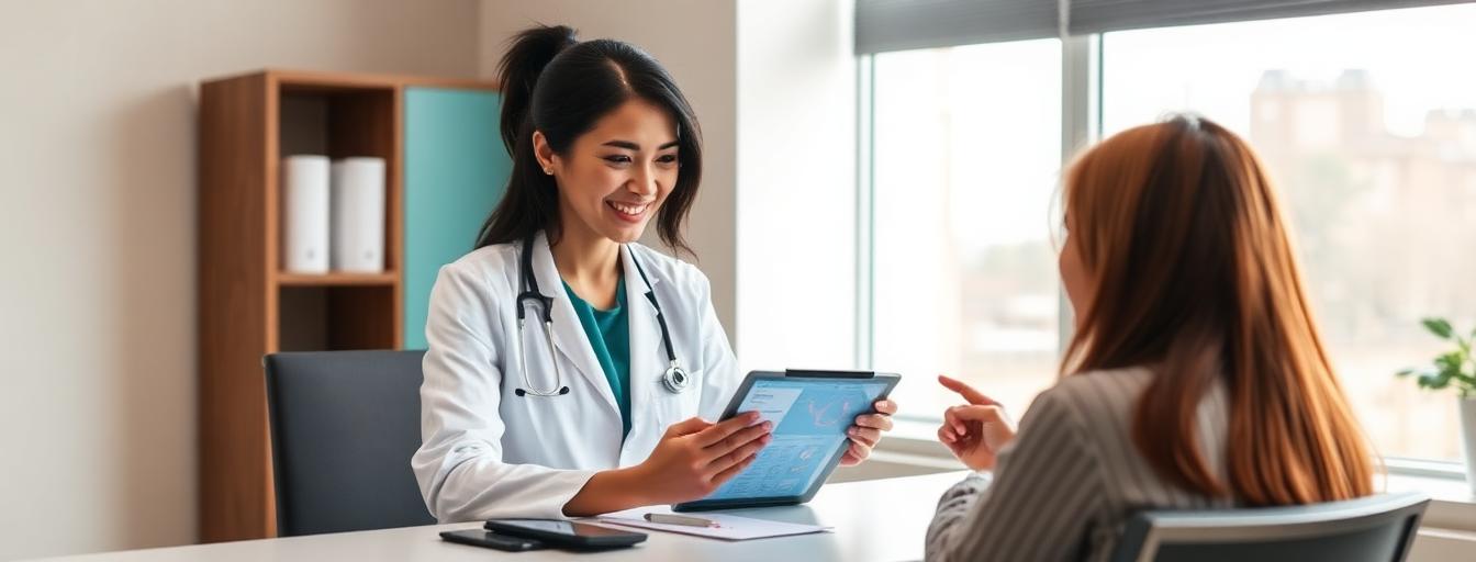 Doctor reviewing patient case